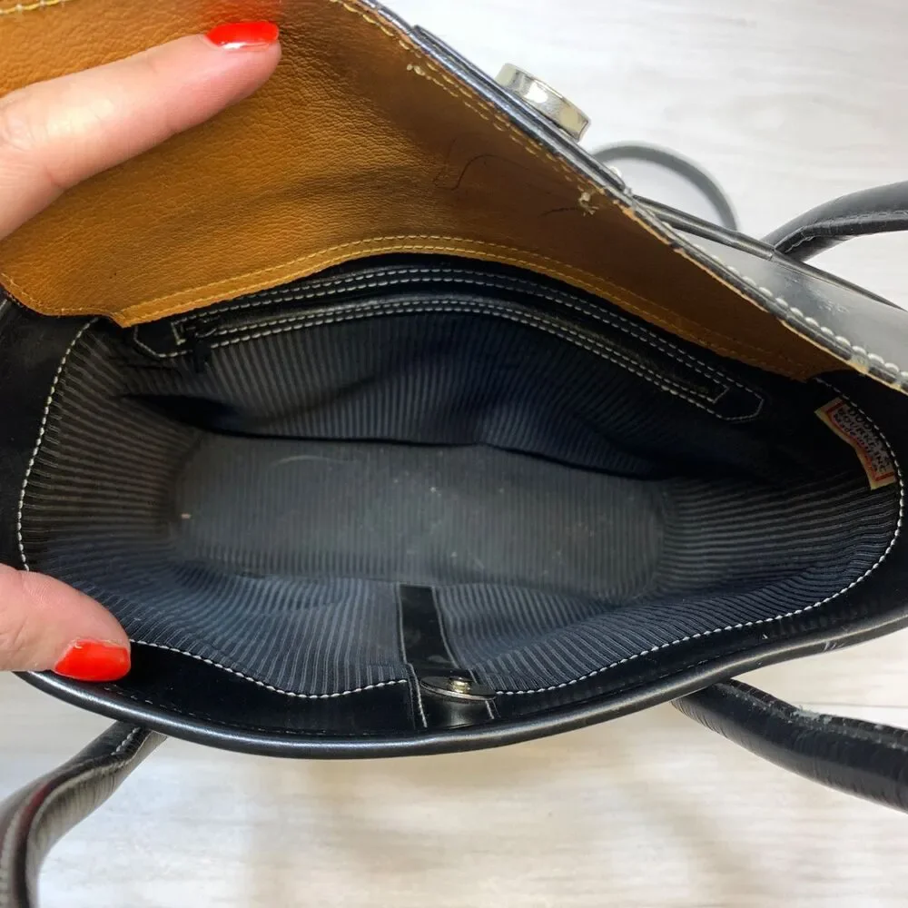 Dooney And‎ Bourke Womens Parasole Black Tote W/ Removable Crossbody Strap